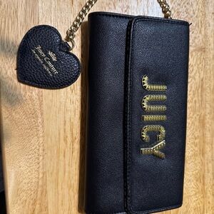 Juicy Couture Black and Gold Wallet Sleek Design